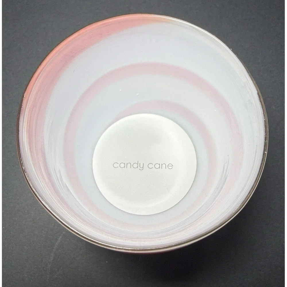 Glassybaby Candle Holder CANDY CANE Glass Votive‎ Holder Pre Triskelion 1960